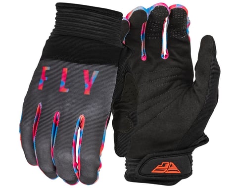 Fly Racing Youth F-16 Gloves (Grey/Pink/Bue) (Youth L)