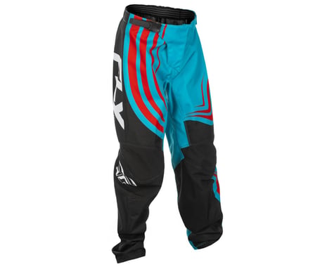 Fly Racing Youth F-16 Pants (Cyan/Black/Red) (20)
