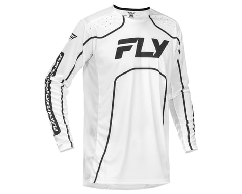 Fly Racing Youth Rayce Bicycle Jersey (White/Black) (Youth L)