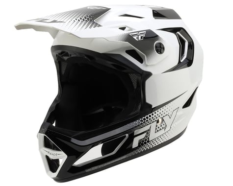 Fly Racing Rayce Sonar Youth Bicycle Helmet (White/Black) (Youth L)