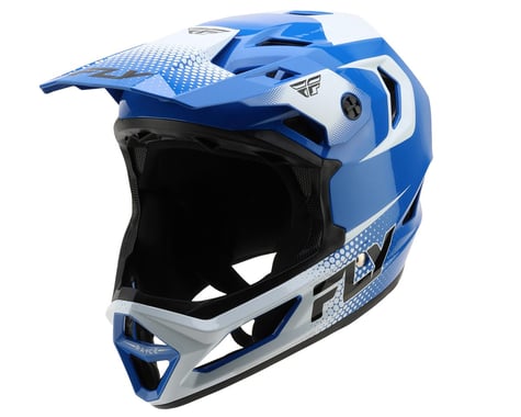 Fly Racing Rayce Sonar Youth Bicycle Helmet (Blue/White/Black) (Youth L)