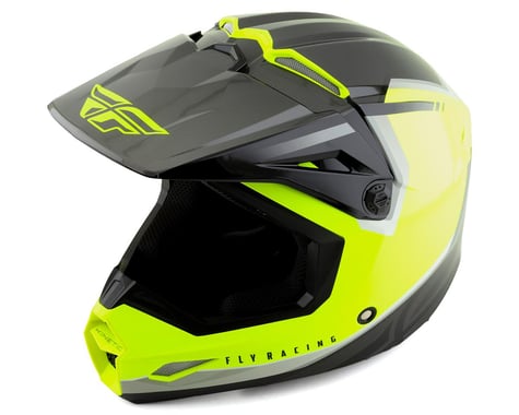 Fly Racing Kinetic Vision Full Face Helmet (Hi-Vis/Black) (Youth S)