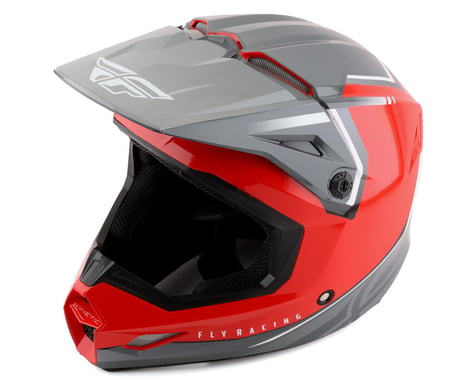 Fly Racing Kinetic Vision Full Face Helmet (Red/Grey) (XL)