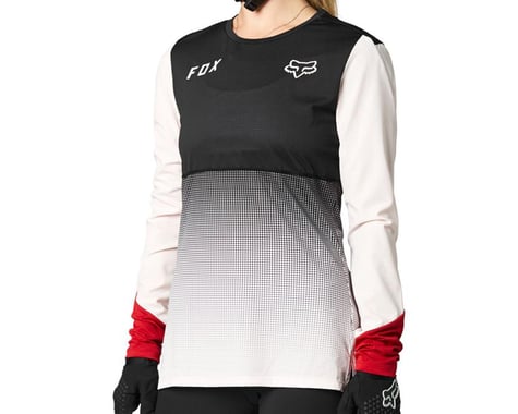 Fox Racing Women's Flexair Long Sleeve Jersey (Black/Pink) (XL)