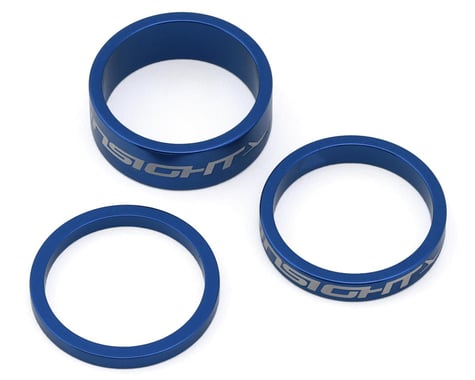 Insight Alloy Headset Spacers (Blue) (3mm/5mm/10mm) (1")