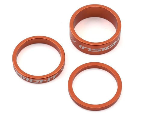 INSIGHT Alloy Headset Spacers (Orange) (3mm/5mm/10mm) (1")