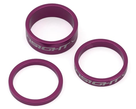 Insight Alloy Headset Spacers (Purple) (3mm/5mm/10mm) (1")