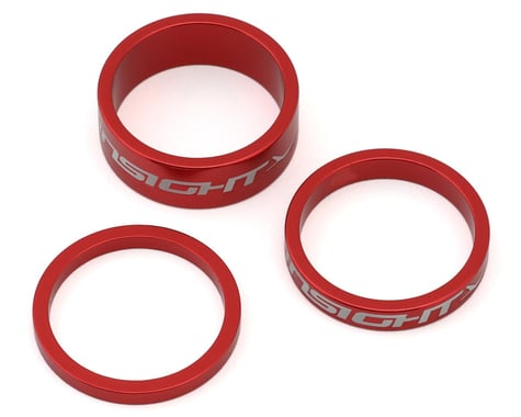 Insight Alloy Headset Spacers (Red) (3mm/5mm/10mm) (1")