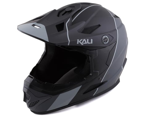 Kali Zoka Stripe Full Face Helmet (Matte Black/Grey) (S)