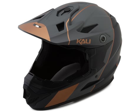 Kali Zoka Stripe Full Face Helmet (Matte Black/Bronze) (L)