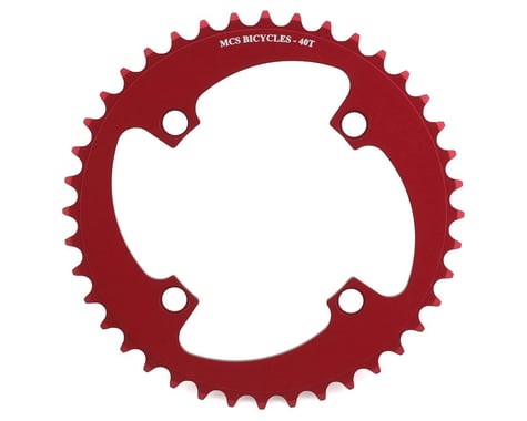 MCS 4-Bolt Chainring (Red) (40T)