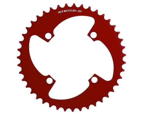 MCS 4-Bolt Chainring (Red) (43T)