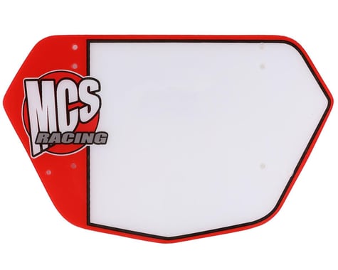 MCS BMX Number Plate (Red) (Mini)