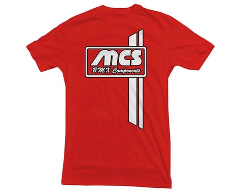 MCS Vertical Stripes T-Shirt (Red) (S)