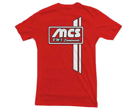 MCS Vertical Stripes T-Shirt (Red) (XL)