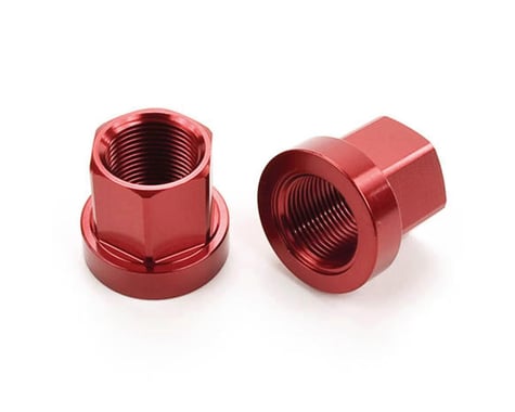 Mission Alloy Axle Nuts (Red) (3/8" x 26 tpi)