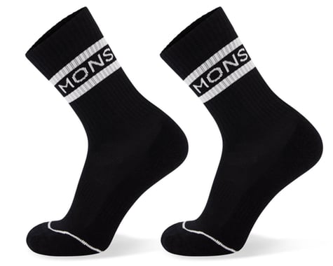 Mons Royale Signature Crew Socks (Black/White) (M)