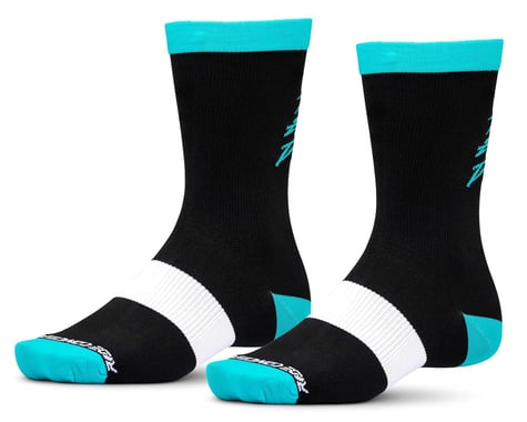 Ride Concepts Youth Ride Every Day Socks (Black/Aqua) (Universal Youth)