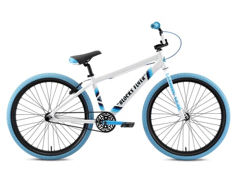 SE Bikes 2021 Blocks Flyer 26" BMX Bike (White) (22" TopTube)