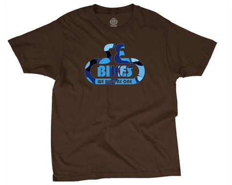 SE Racing Camo Bubble Logo T-Shirt (Brown) (L)