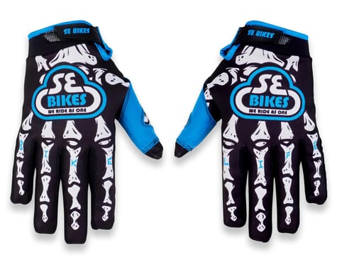 SE Racing Bike Life Skeleton Gloves (Black) (L)