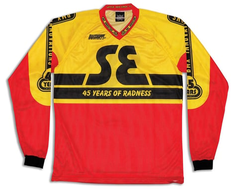 SE Racing 45 Years of Radness Retro BMX Jersey (Red/Yellow) (Youth L)