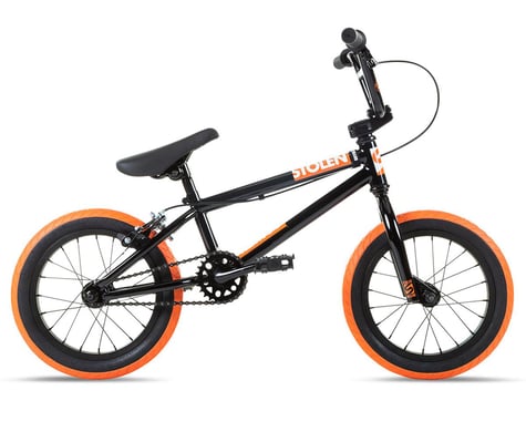 Stolen Agent 14" BMX Bike (14.6" Toptube) (Black/Dark Neon Orange)