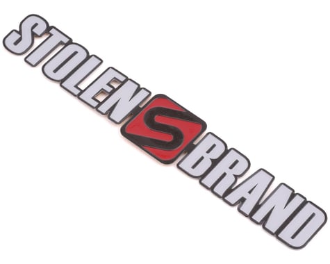 Stolen Brand Metal Badge (Flat) (Black w/ White/Red)