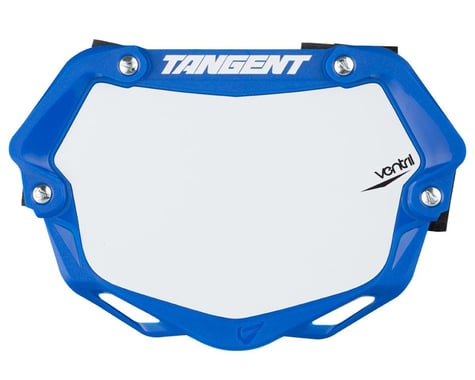 Tangent Mini Ventril 3D Number Plate (Blue/White)