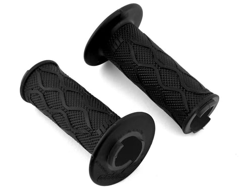 Tangent Mini Lock-On Flanged Grips (Black/White) (100mm)