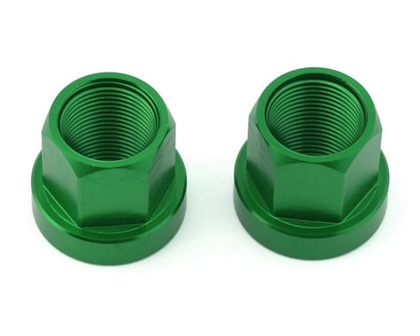 Theory Alloy Axle Nuts (Green) (14 x 1mm)
