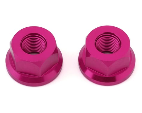 Theory Alloy Axle Nuts (Pink) (3/8" x 26 tpi)
