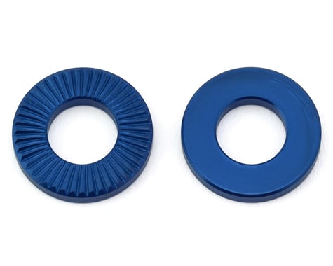 TNT Aluminum Axle Washers (Blue) (2) (3/8")