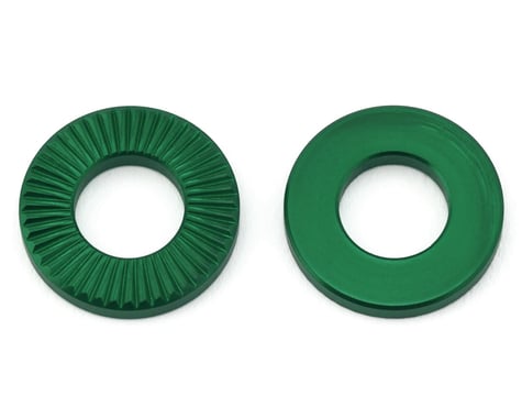 TNT Aluminum Axle Washers (Green) (2) (3/8")