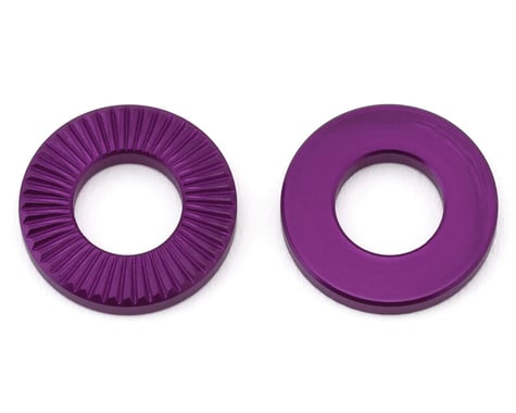TNT Aluminum Axle Washers (Purple) (2) (3/8")