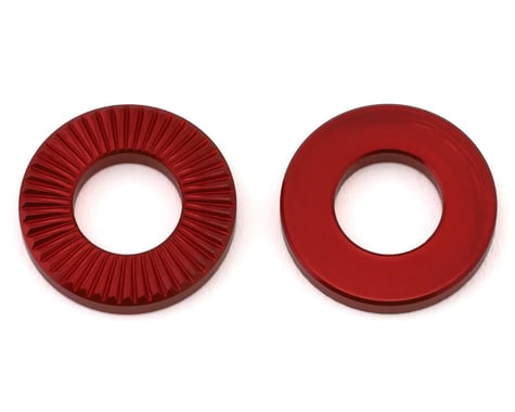 TNT Aluminum Axle Washers (Red) (2) (3/8")