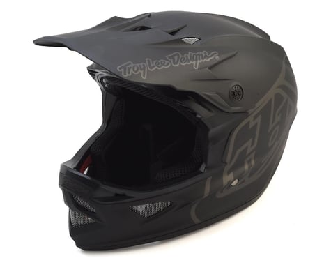 Troy Lee Designs D3 Fiberlite Full Face Helmet (Mono Black) (L)