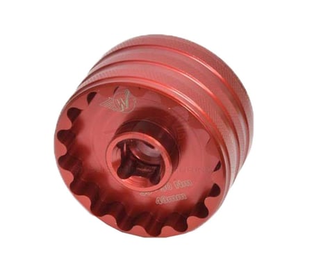 Wheels Manufacturing Bottom Bracket Socket Tool (Red) (48.5/44mm 16-Notch Cups)