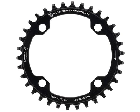 Wolf Tooth Components Drop-Stop Chainring (Black) (Drop-Stop A) (Single) (34T)