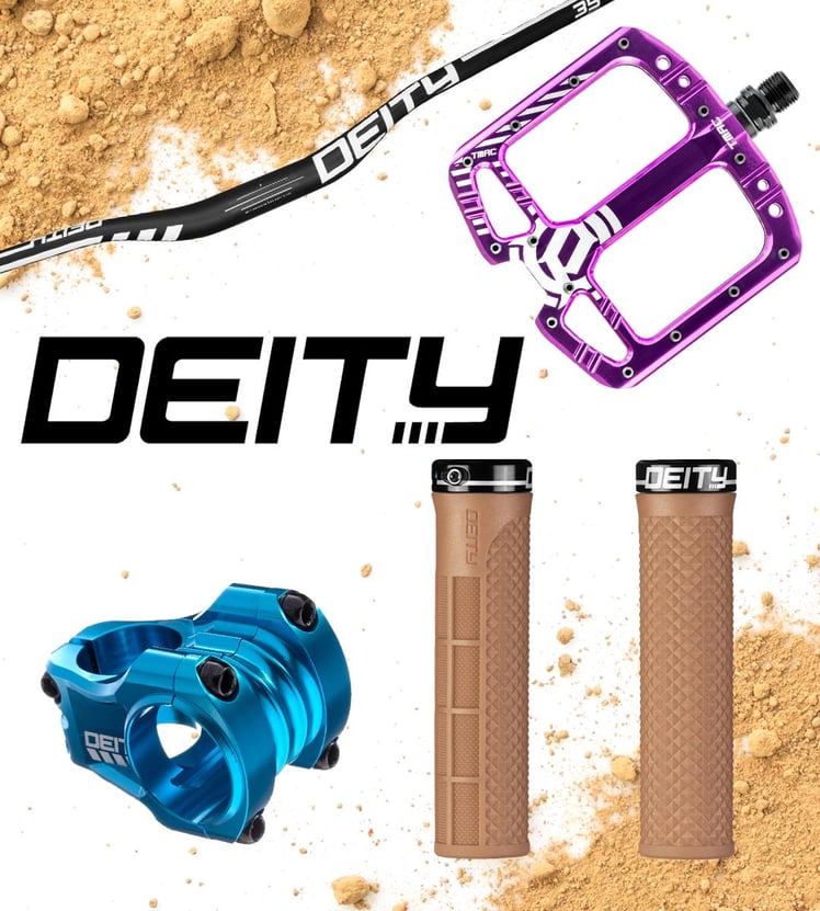 Image: Deity MTB & Slopestyle components.
