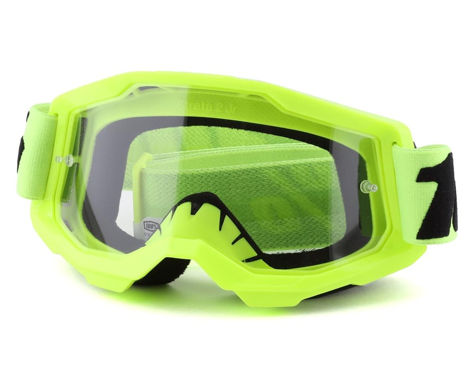 100 Strata 2 Youth Goggles Fluo Yellow Clear Lens