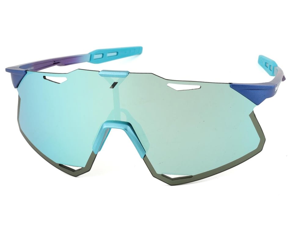 100% Hypercraft Sunglasses (Matte Metallic Into the Fade) (Blue Topaz  Multilayer Mirror Lens)