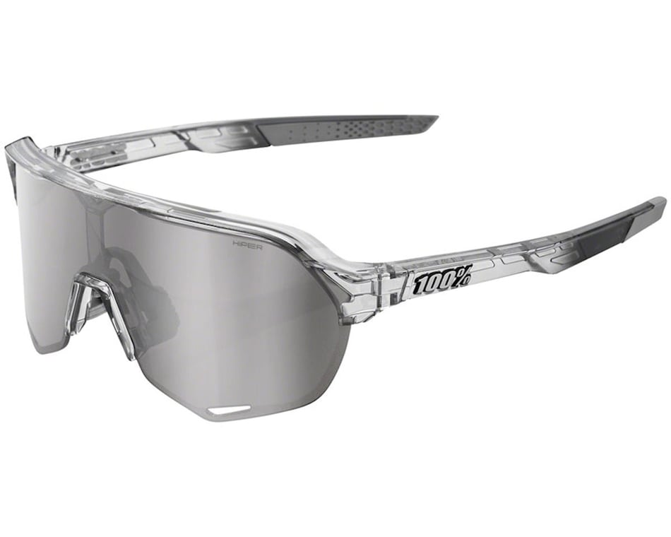 100% S2 Sunglasses (Translucent Grey) (HiPER Silver Mirror