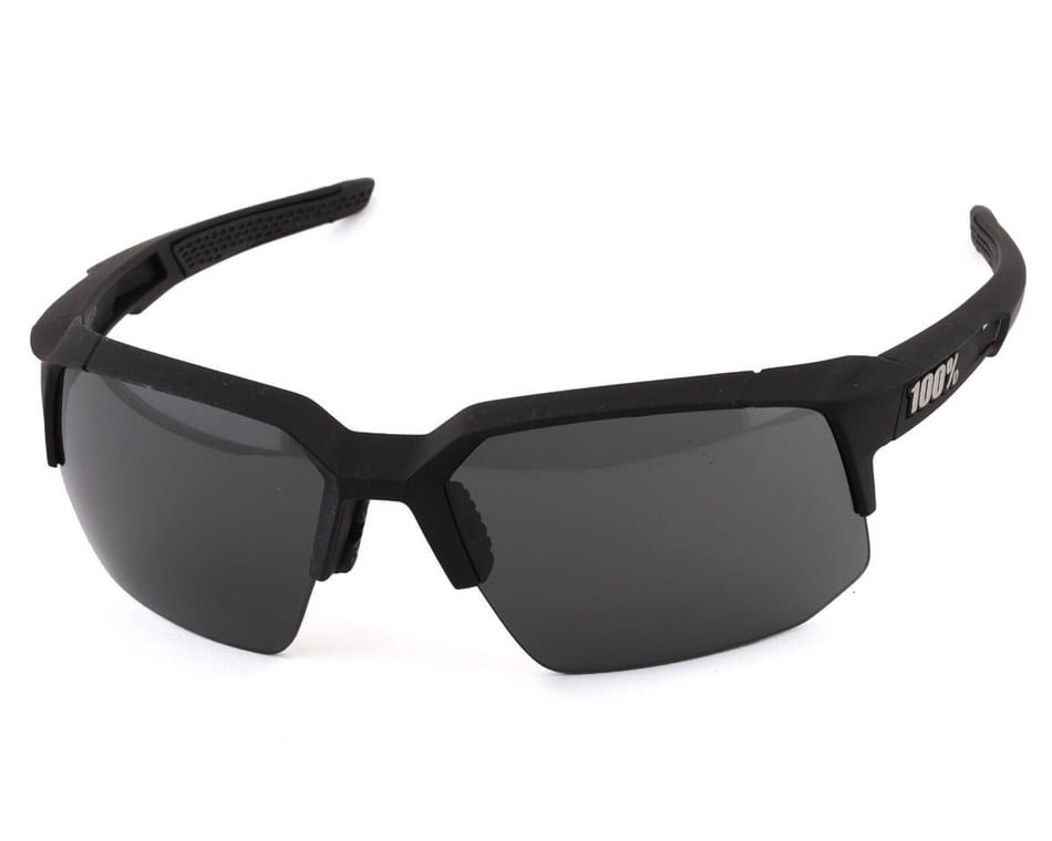 100% Speedcoupe Sunglasses (Soft Tact Black) (Smoke Lens) - Dan's Comp