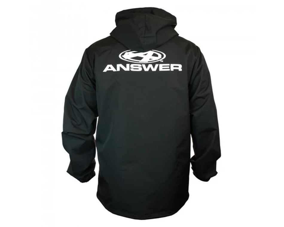 Answer Hooded Windbreaker (Black) (Button Up) (S)