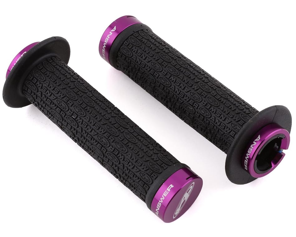 Answer Flange Lock On Grips Black Purple Pair 135mm Dan s Comp