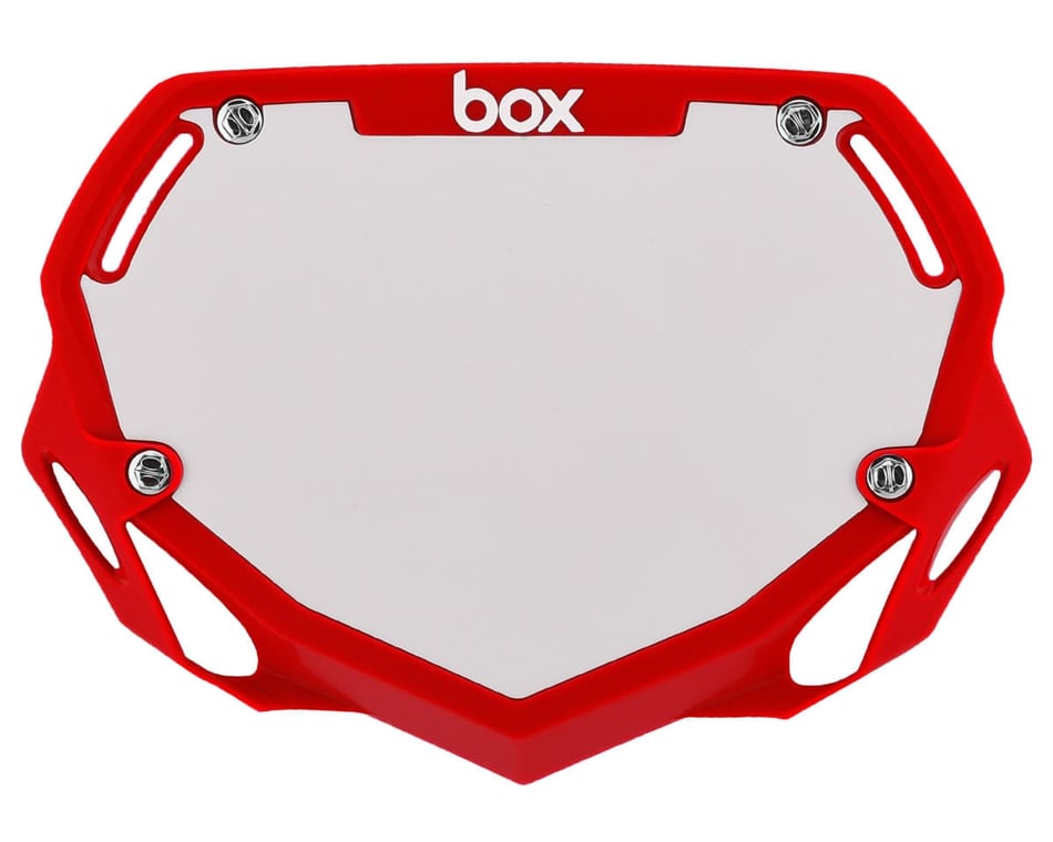 Box Two Number Plate (Red) (Mini) - Dan's Comp