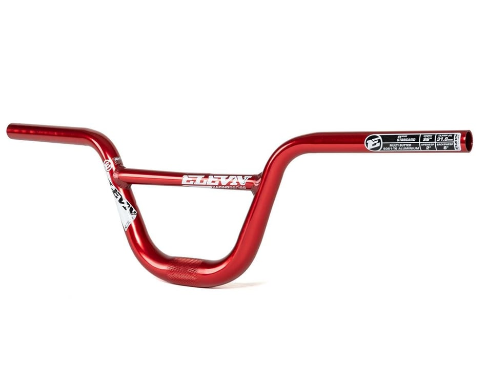 Elevn Alloy Handlebar Red White 31.8mm Clamp 6.5 Rise 26 Width Dan s Comp