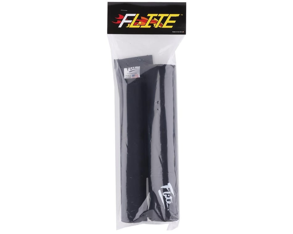 Flite 80's Logo BMX Pad Set (Black) (Wide Bar) - Dan's Comp