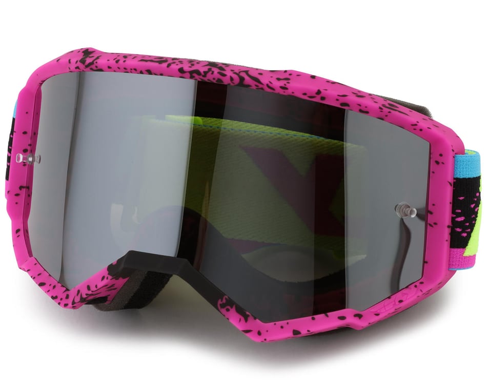 Fly Racing Zone Goggles Pink Black Hi Vis Black Mirror Smoke Lens